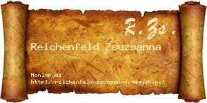 Reichenfeld Zsuzsanna névjegykártya